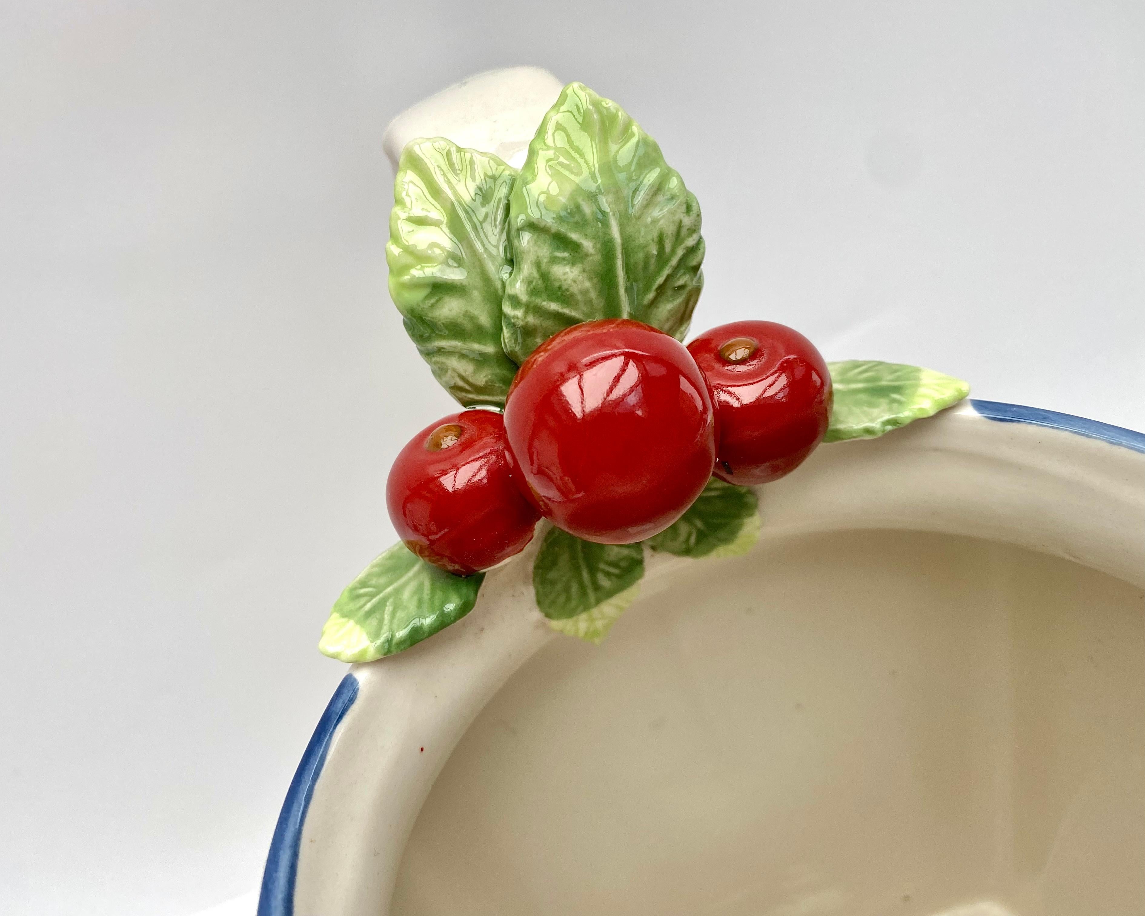 Fin du 20e siècle Pichet/jupe Charm Cottage Villeroy & Boch grand format vintage en céramique peinte à la main en vente