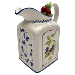 Pichet/jupe Charm Cottage Villeroy & Boch grand format vintage en céramique peinte à la main