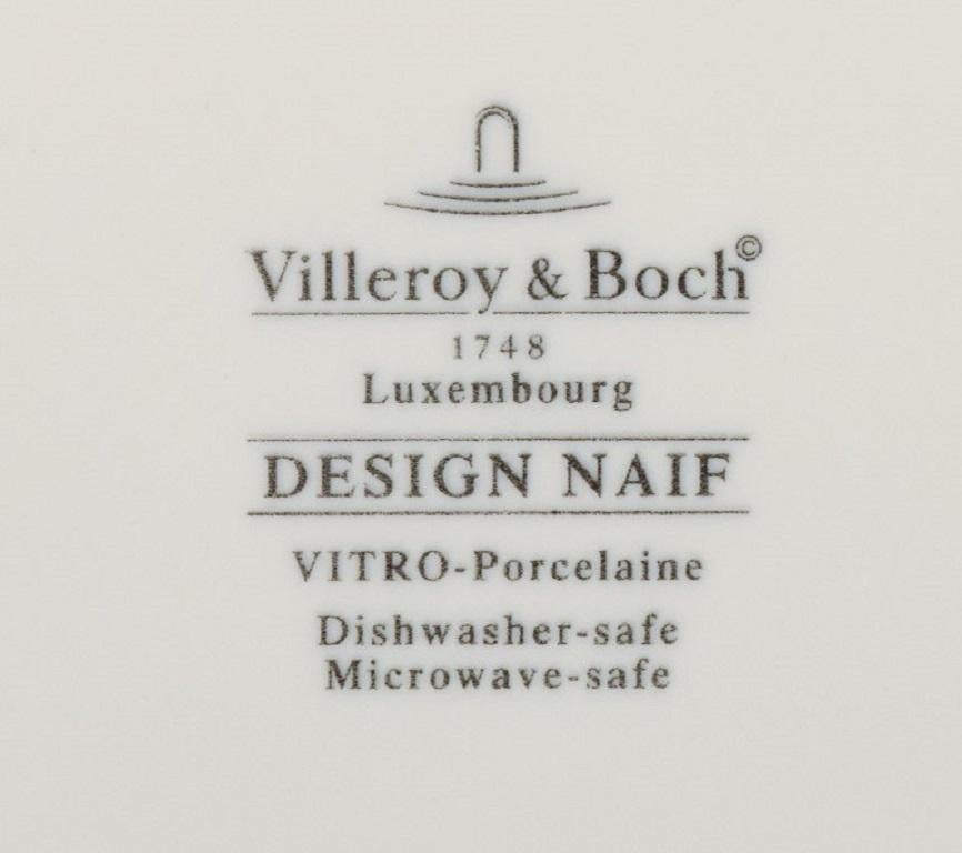 Hand-Painted Villeroy & Boch, Design Gérard Laplau, Set of Six Deep Porcelain Plates For Sale