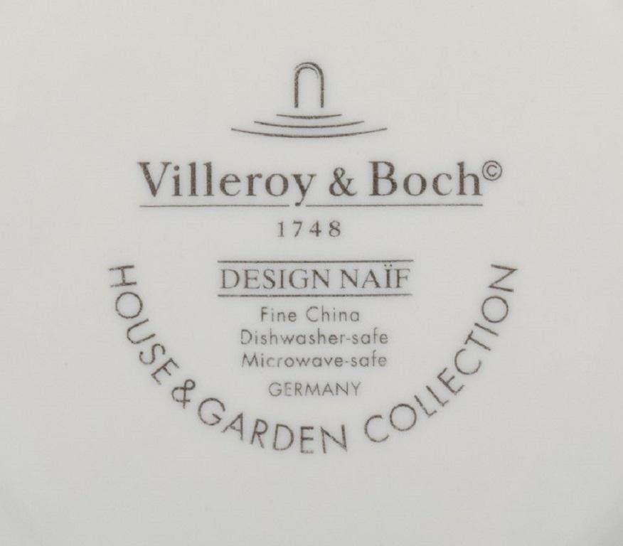 20th Century Villeroy & Boch, Design Gérard Laplau, Set of Six Porcelain Plates For Sale