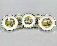 Villeroy & Boch Design Naif Small Plates by Gerard Laplau Set 5 Germany 80s
