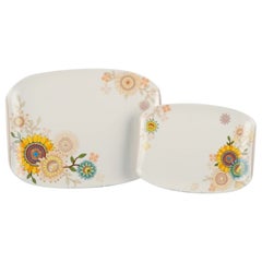 Villeroy & Boch, Germania, due grandi piatti di porcellana "Helianthos".