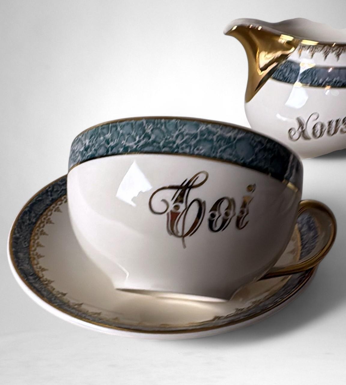 Milieu du XXe siècle Ensemble Tete-A-Tete en faïence émaillée Villeroy & Boch en vente