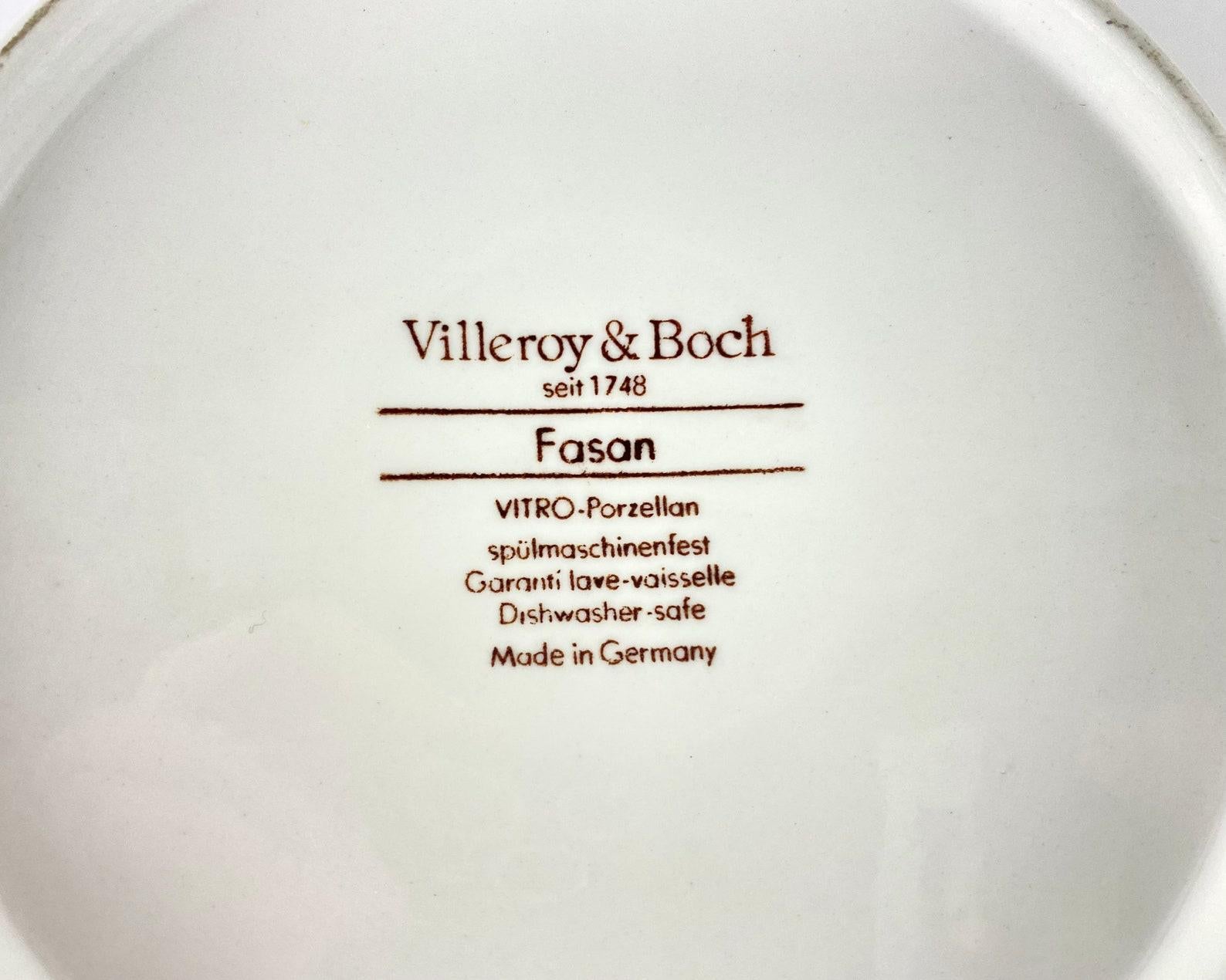 Mid-Century Modern Villeroy & Boch Large Soup Tureen, Red Fasan Series, Germany