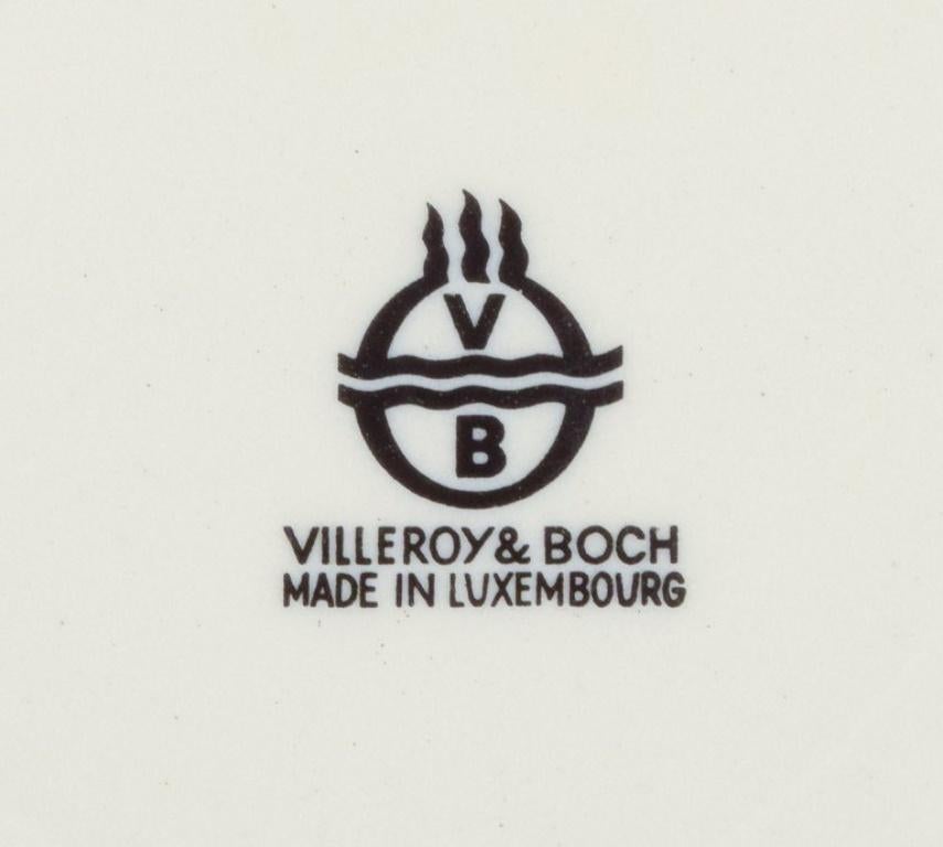 Grès Villeroy & Boch, Luxembourg, cinq assiettes profondes en grès, années 1980 en vente