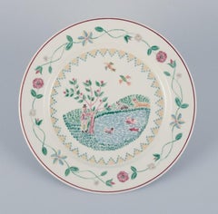 Villeroy & Boch, Luxembourg. Set of nine "American Sampler" porcelain plates