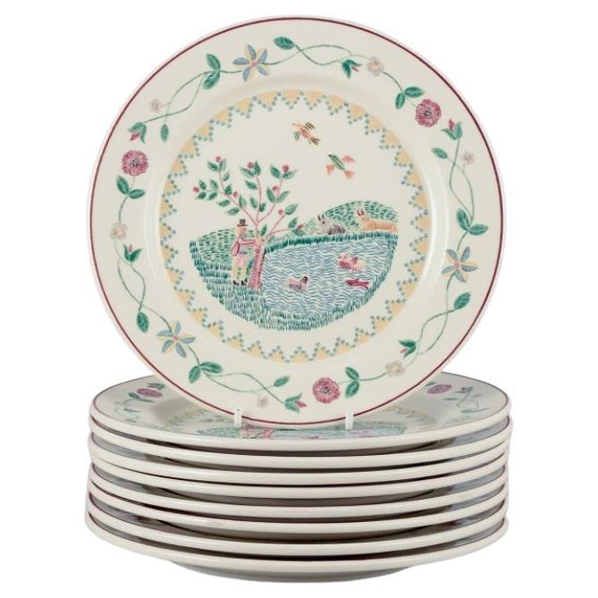 Villeroy & Boch, Luxemburgo. Juego de nueve platos de porcelana "American Sampler