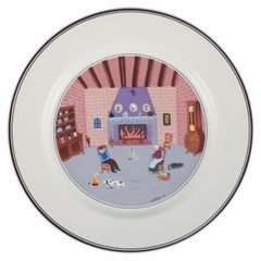 Villeroy & Boch, Luxemburg, Set of Five "Naif" Porcelain Plates