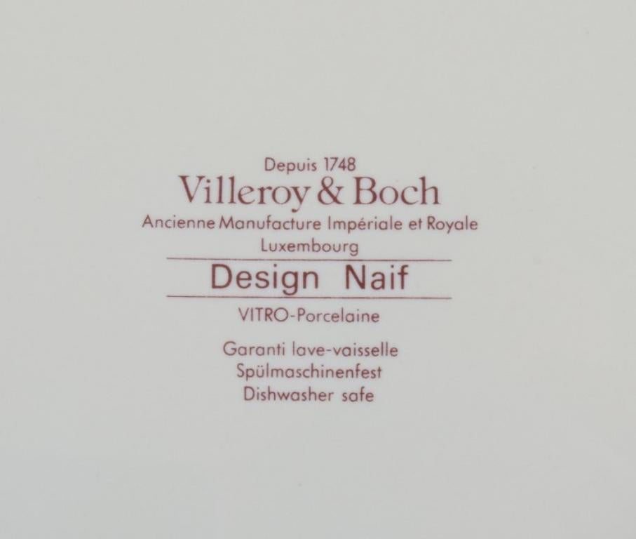 20ième siècle Villeroy & Boch, Luxembourg. Ensemble de cinq assiettes en porcelaine « Naif » en vente