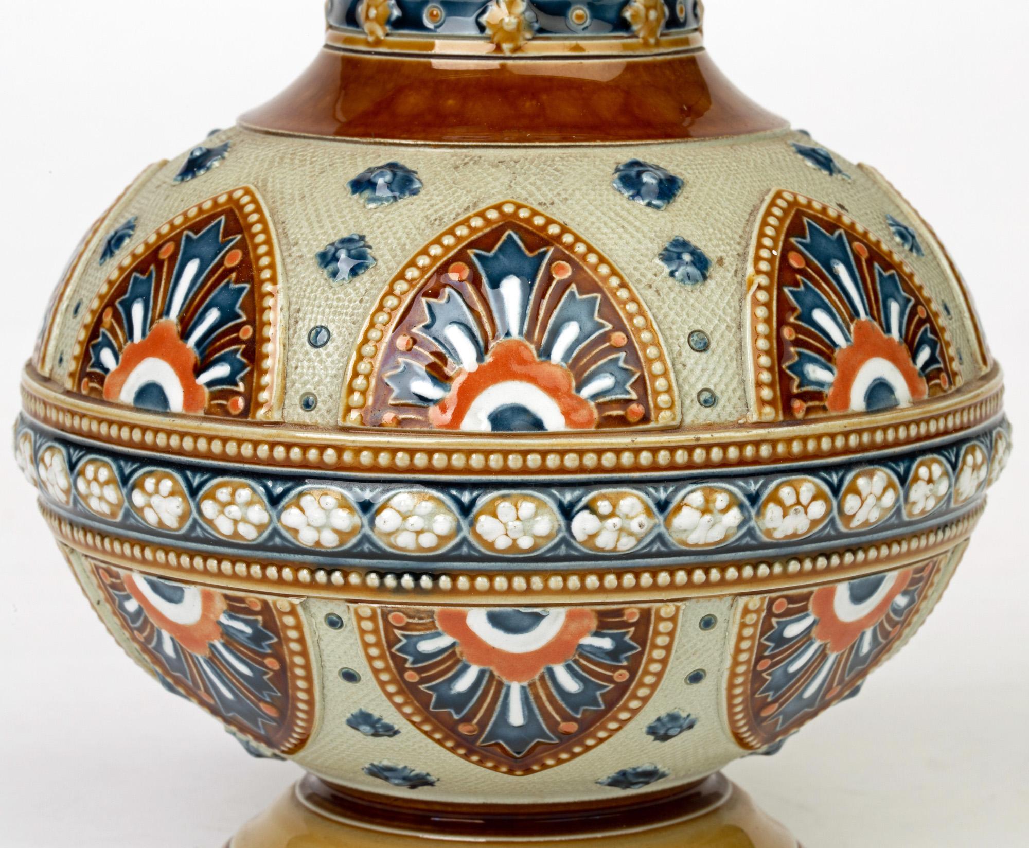 Villeroy & Boch Mettlach Art Nouveau Stoneware Vase, 1896 3