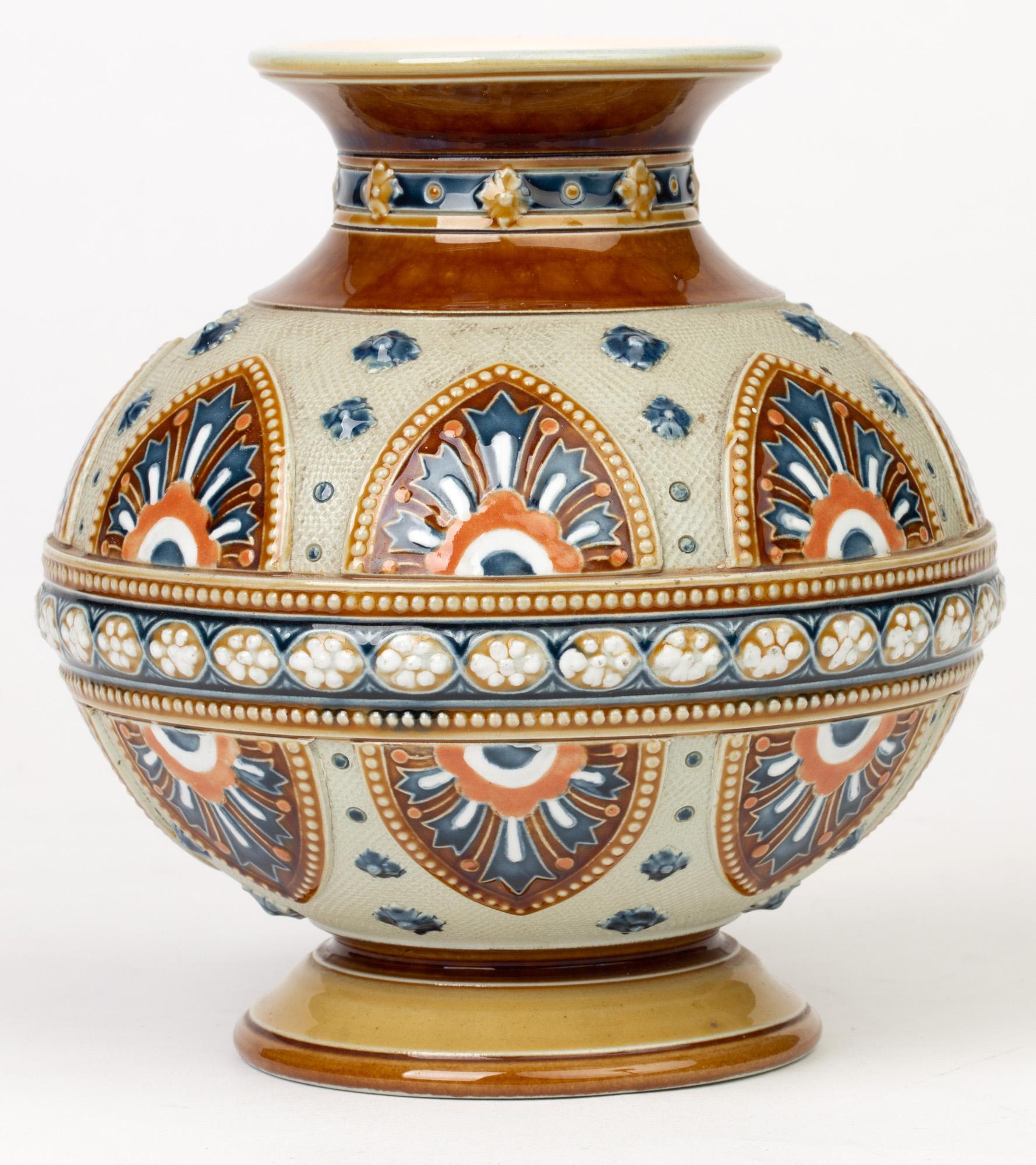 Villeroy & Boch Mettlach Art Nouveau Stoneware Vase, 1896 4