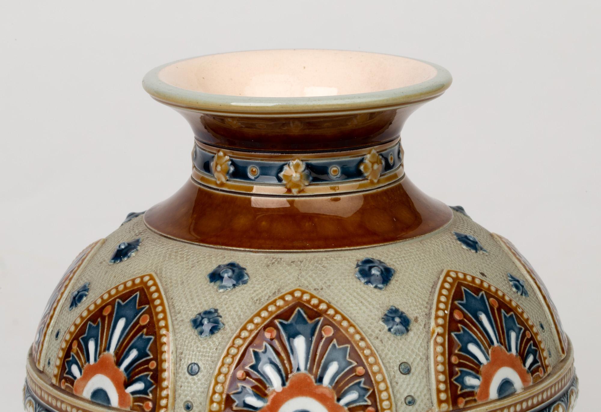 Villeroy & Boch Mettlach Art Nouveau Stoneware Vase, 1896 5