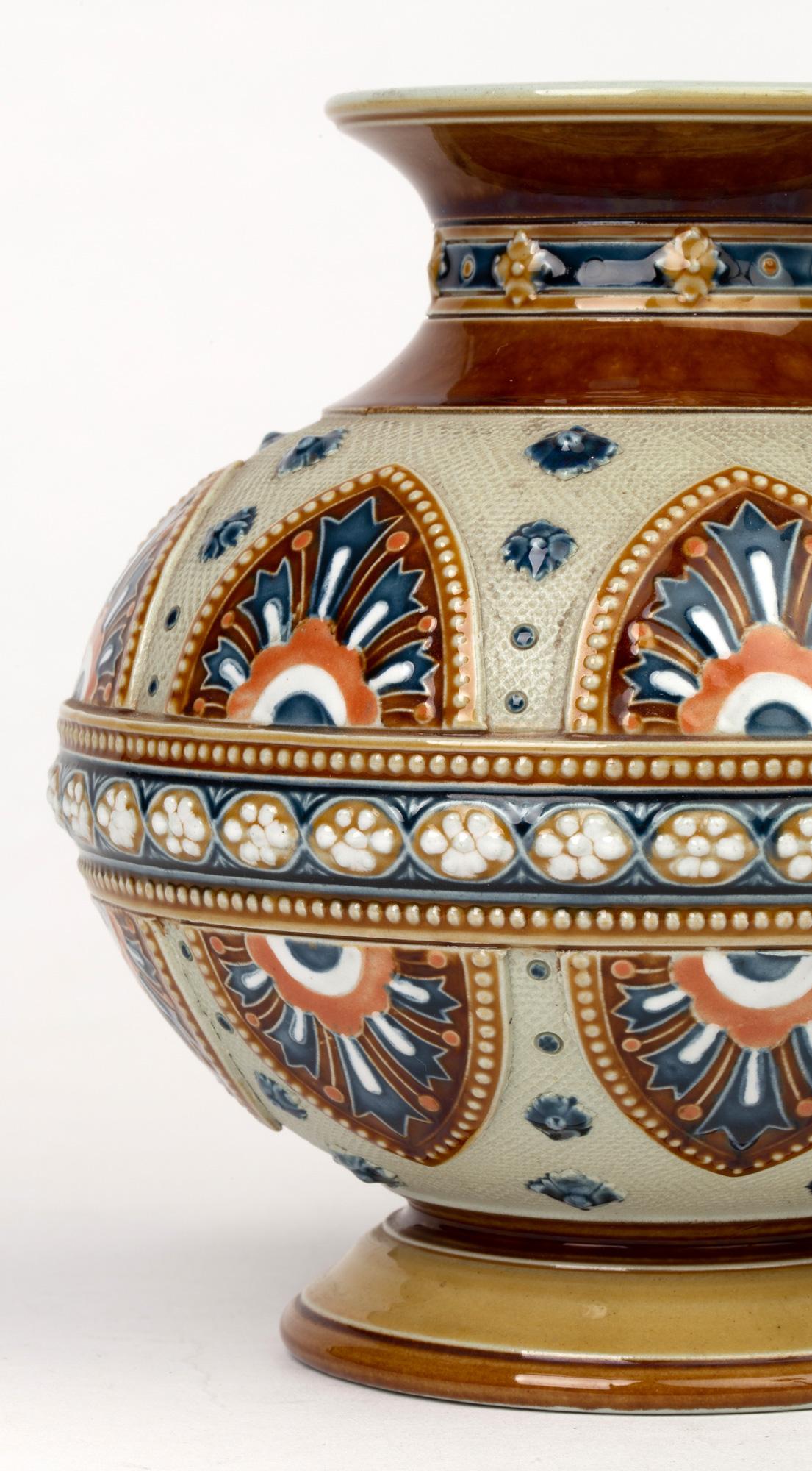 Villeroy & Boch Mettlach Art Nouveau Stoneware Vase, 1896 6