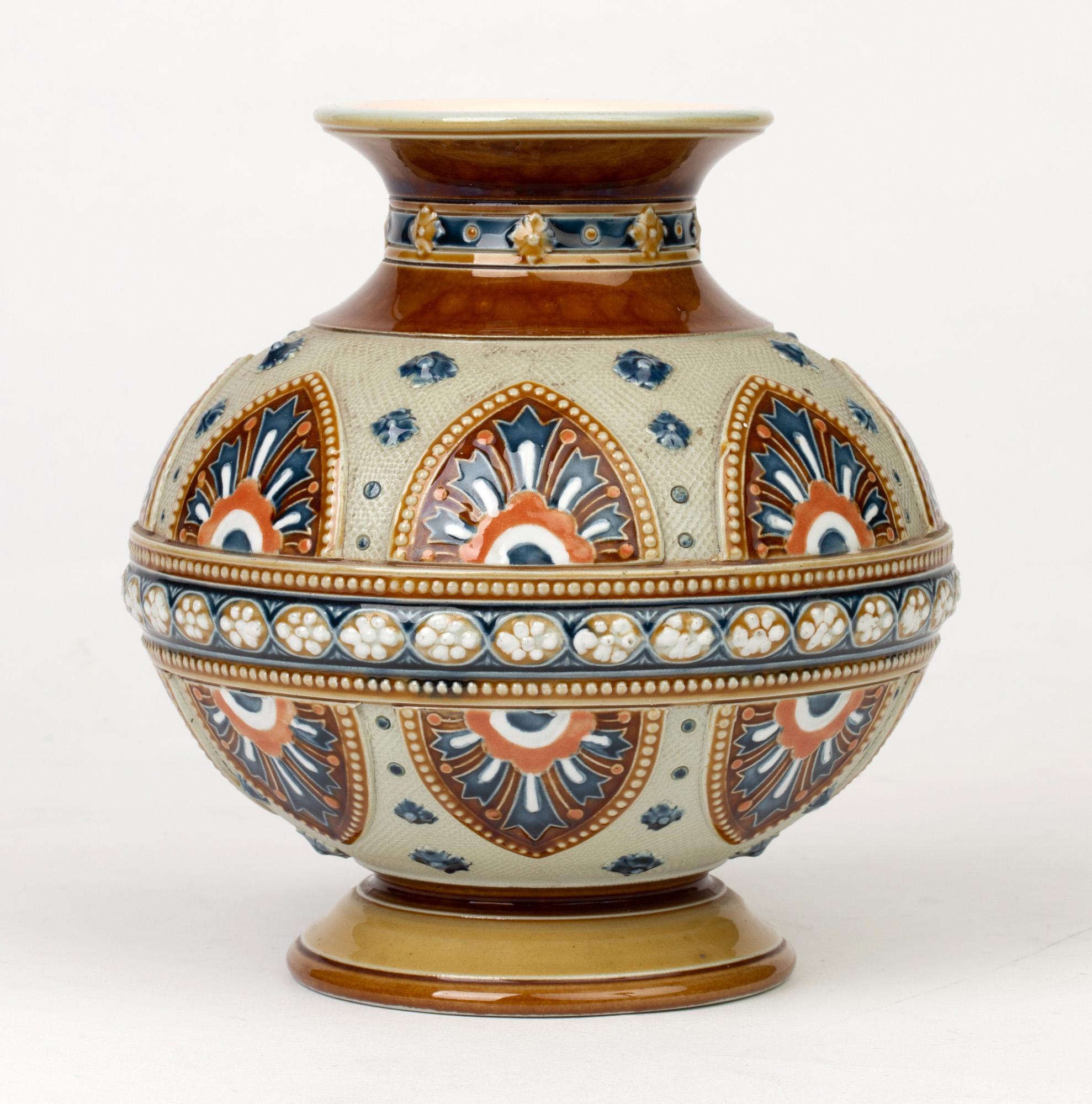 Late 19th Century Villeroy & Boch Mettlach Art Nouveau Stoneware Vase, 1896