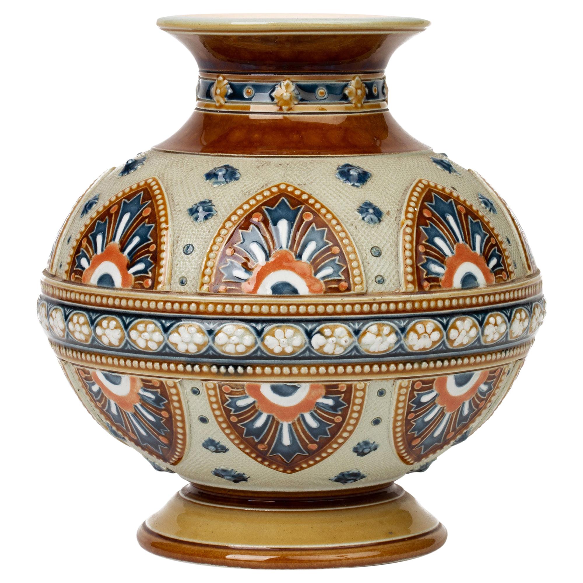 Villeroy & Boch Mettlach Art Nouveau Stoneware Vase, 1896