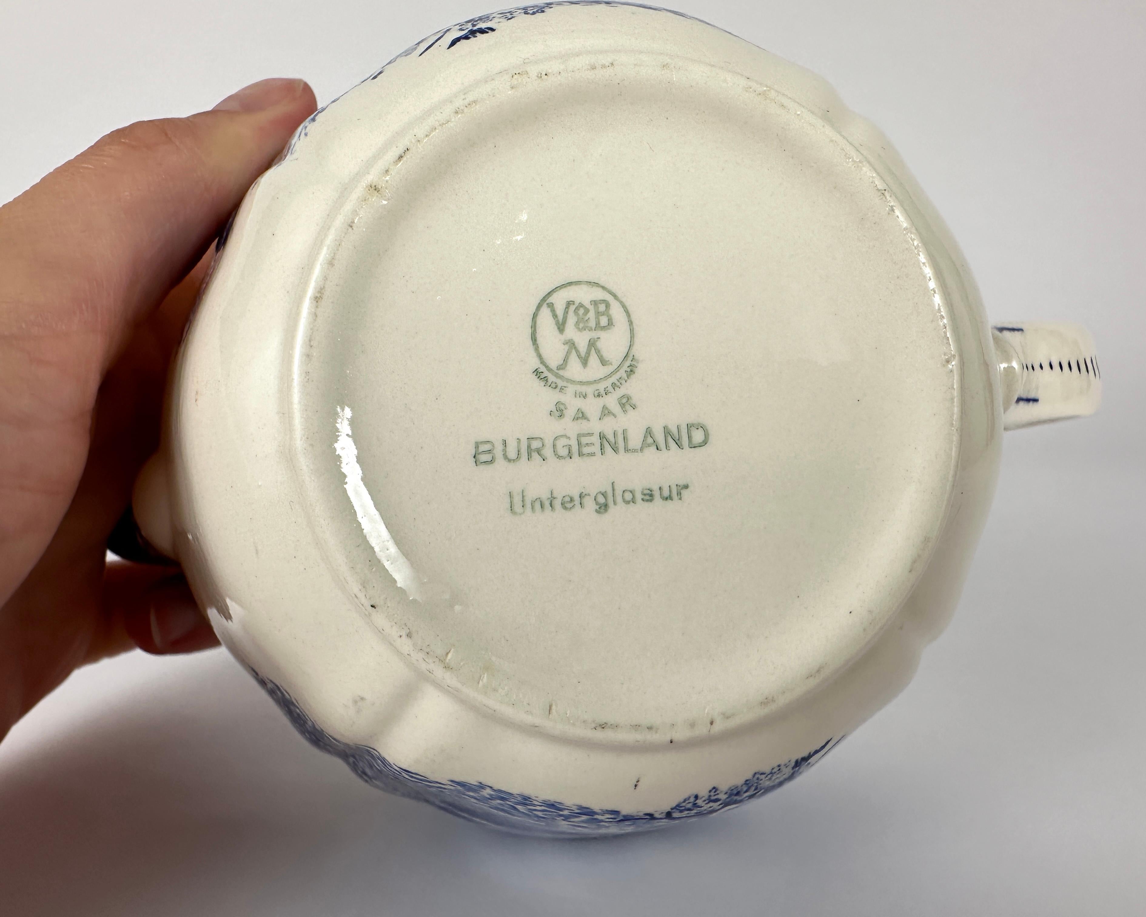 Villeroy & Boch Milchkrug Milchkännchen Wedgwooder Burgenland Deko Vintage, Deutschland (Ende des 20. Jahrhunderts) im Angebot