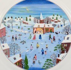 Villeroy & Boch, Naïf Christmas. Large round porcelain dish.