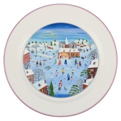 Villeroy & Boch, Naïf Christmas. Large round porcelain dish.