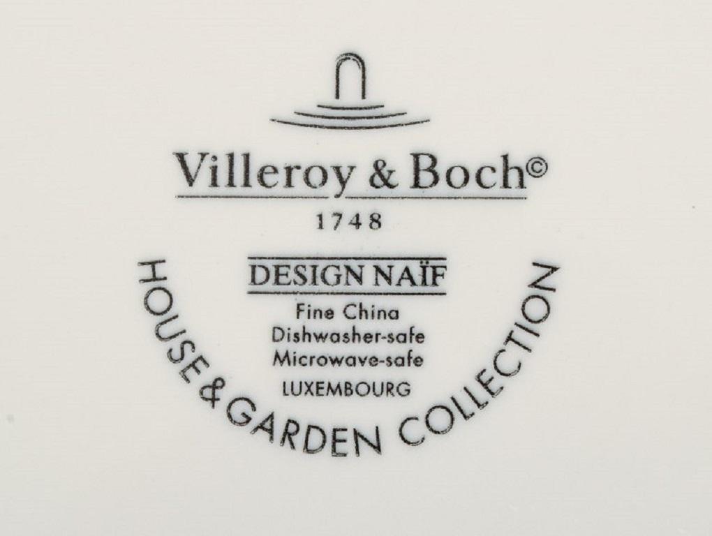 Villeroy & Boch Naif Dinner Plates in Porcelain, Designed by Gérard Laplau In Excellent Condition For Sale In Copenhagen, DK