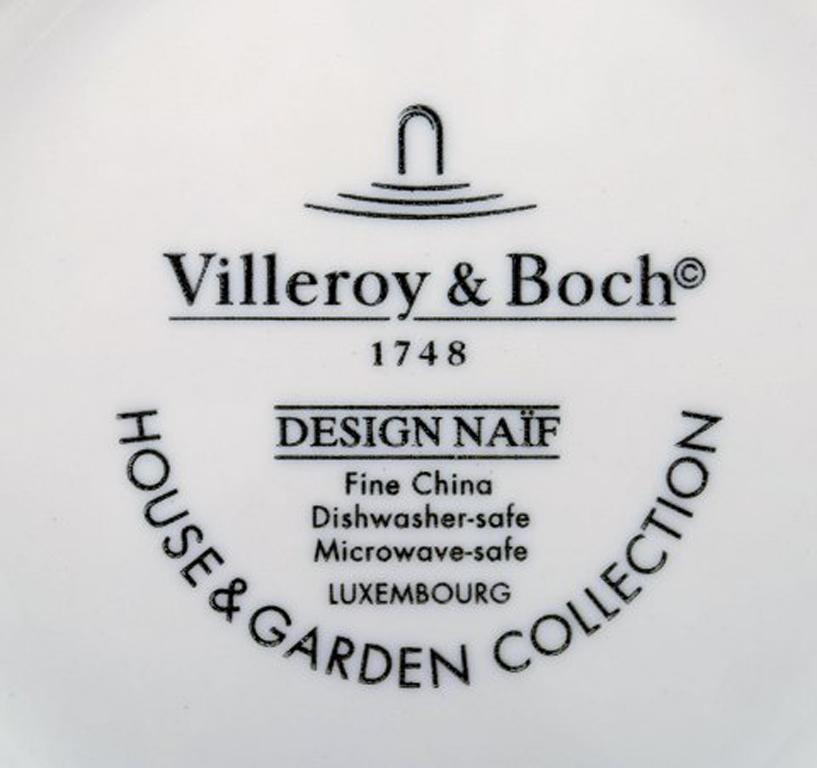 20th Century Villeroy & Boch Naif Dinner Service in Porcelain, a Set of 6 Bowls