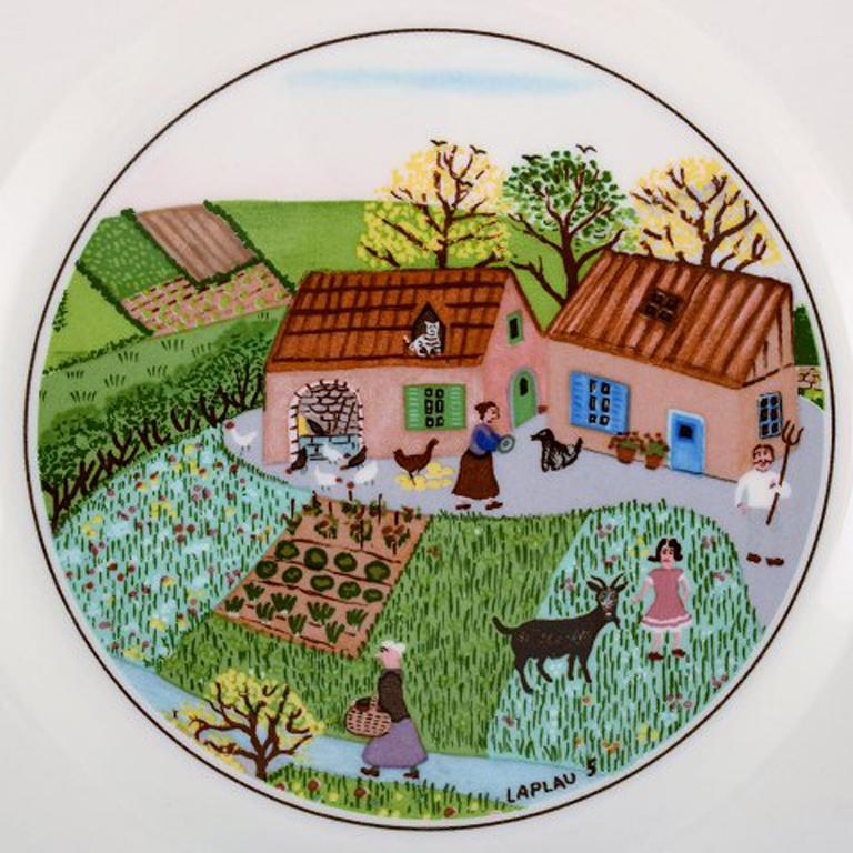 Vntage Vlleroy And Boch Naf Chrstmas Dnner Plates 10.5" Sold As