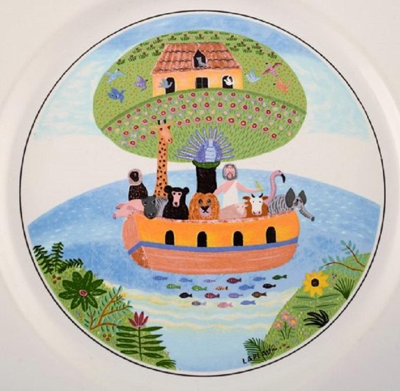 Folk Art Villeroy & Boch Naif Dinner Service in Porcelain, a Set of Seven Lunch Plates