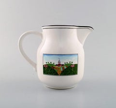 Villeroy & Boch Naif Jug in Porcelain Decorated with Naivist Village Motif
