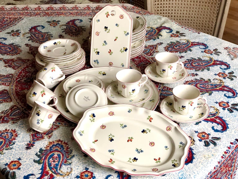 Villeroy and Boch Petite Fleur Comprehensive Dinner, Tea and Coffee Service  For Sale at 1stDibs