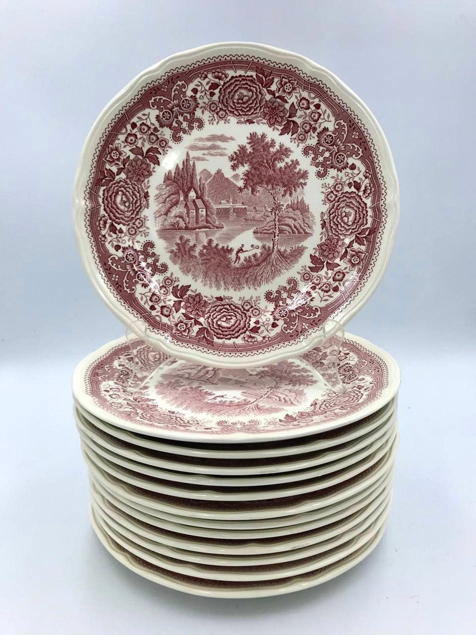 Mid-Century Modern Assiettes plates en porcelaine Villeroy & Boch, série Burgenland, Allemagne en vente