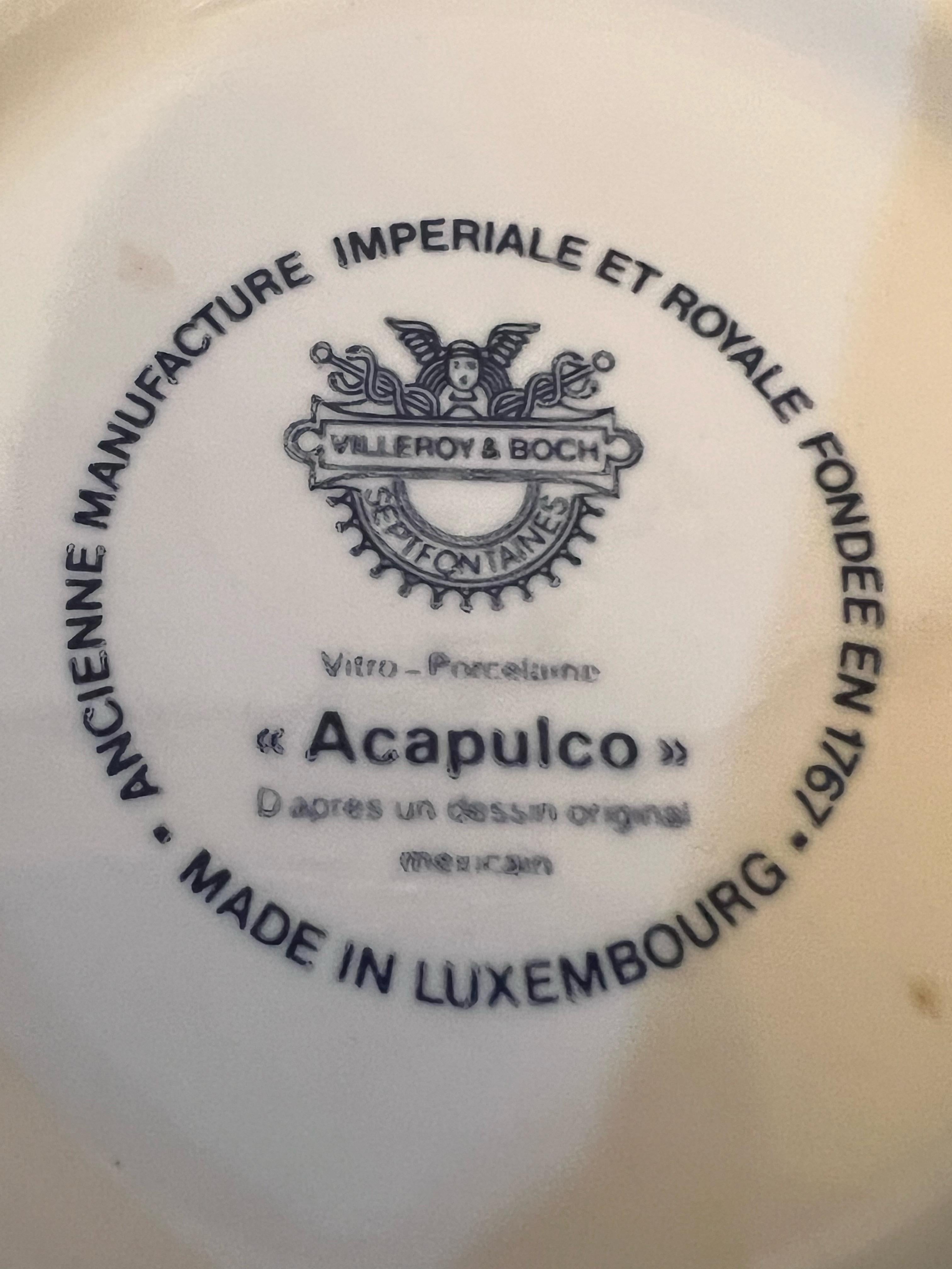 Luxembourgeois Villeroy & Boch Rare ensemble de 6 bols empilables Acapulco Design en porcelaine Vitro en vente