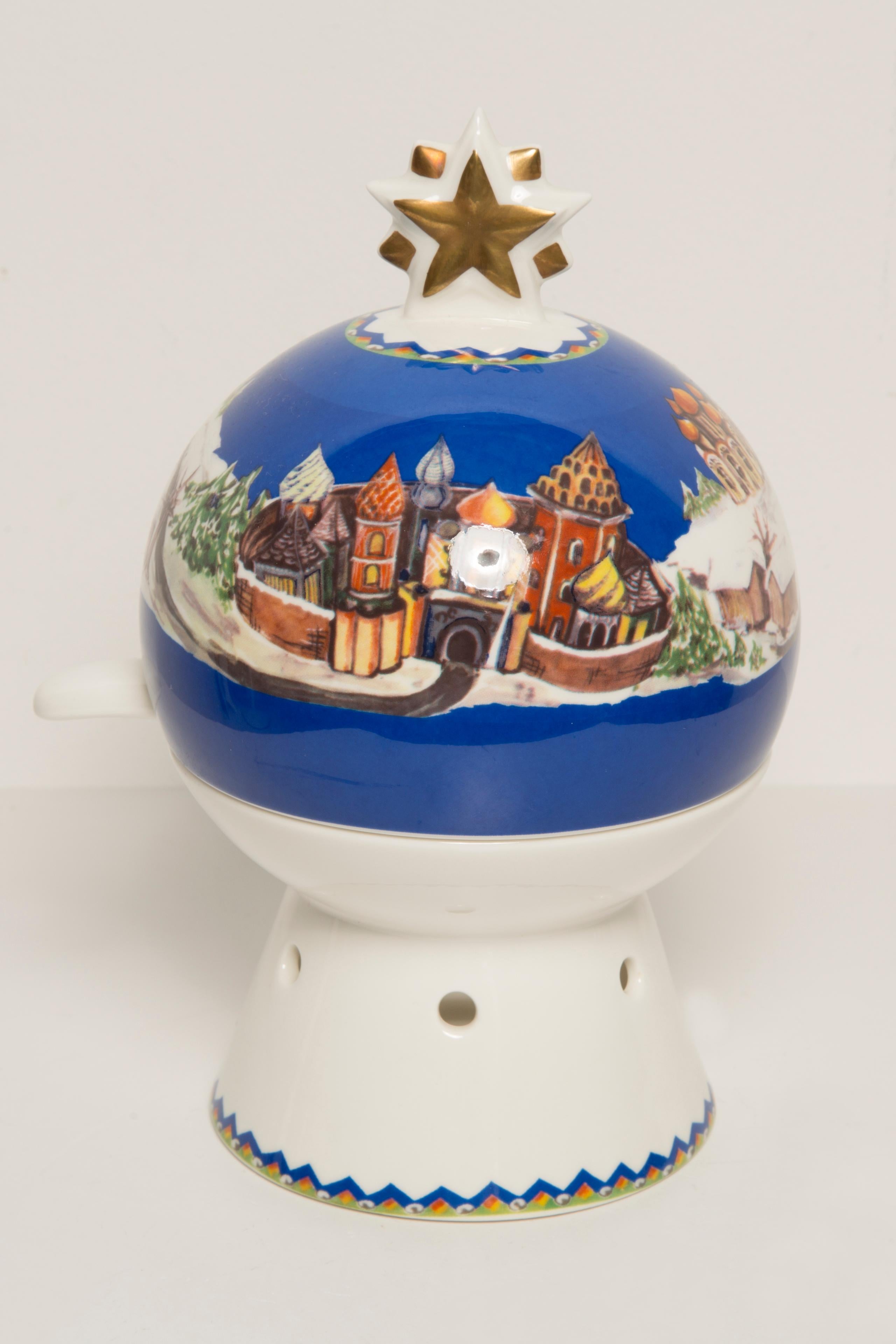 Tostapane per mele Villeroy & Boch Santa's Apple Baker in porcellana Winter Horses in vendita 3