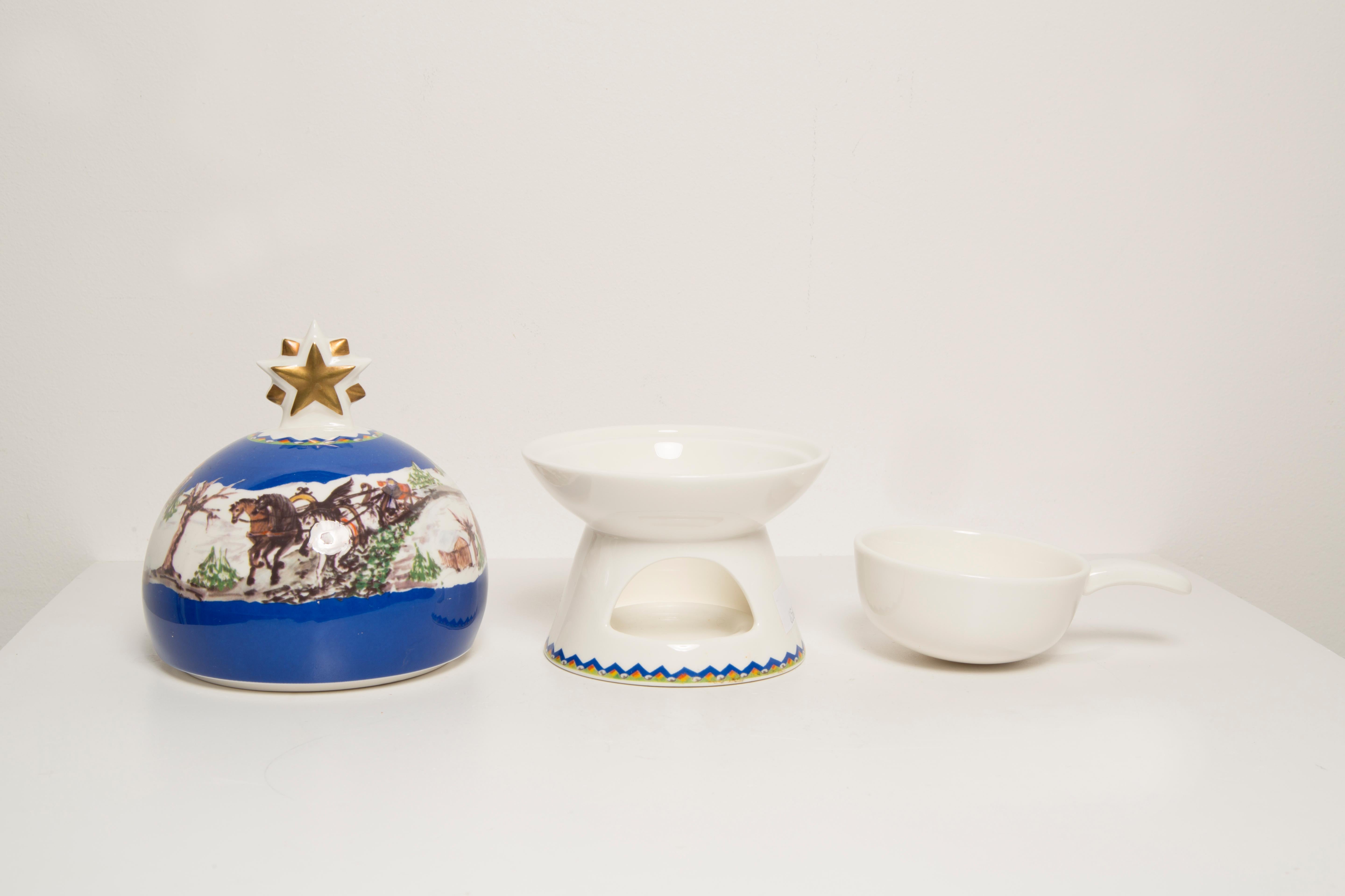 Tostapane per mele Villeroy & Boch Santa's Apple Baker in porcellana Winter Horses In condizioni ottime in vendita a 05-080 Hornowek, PL