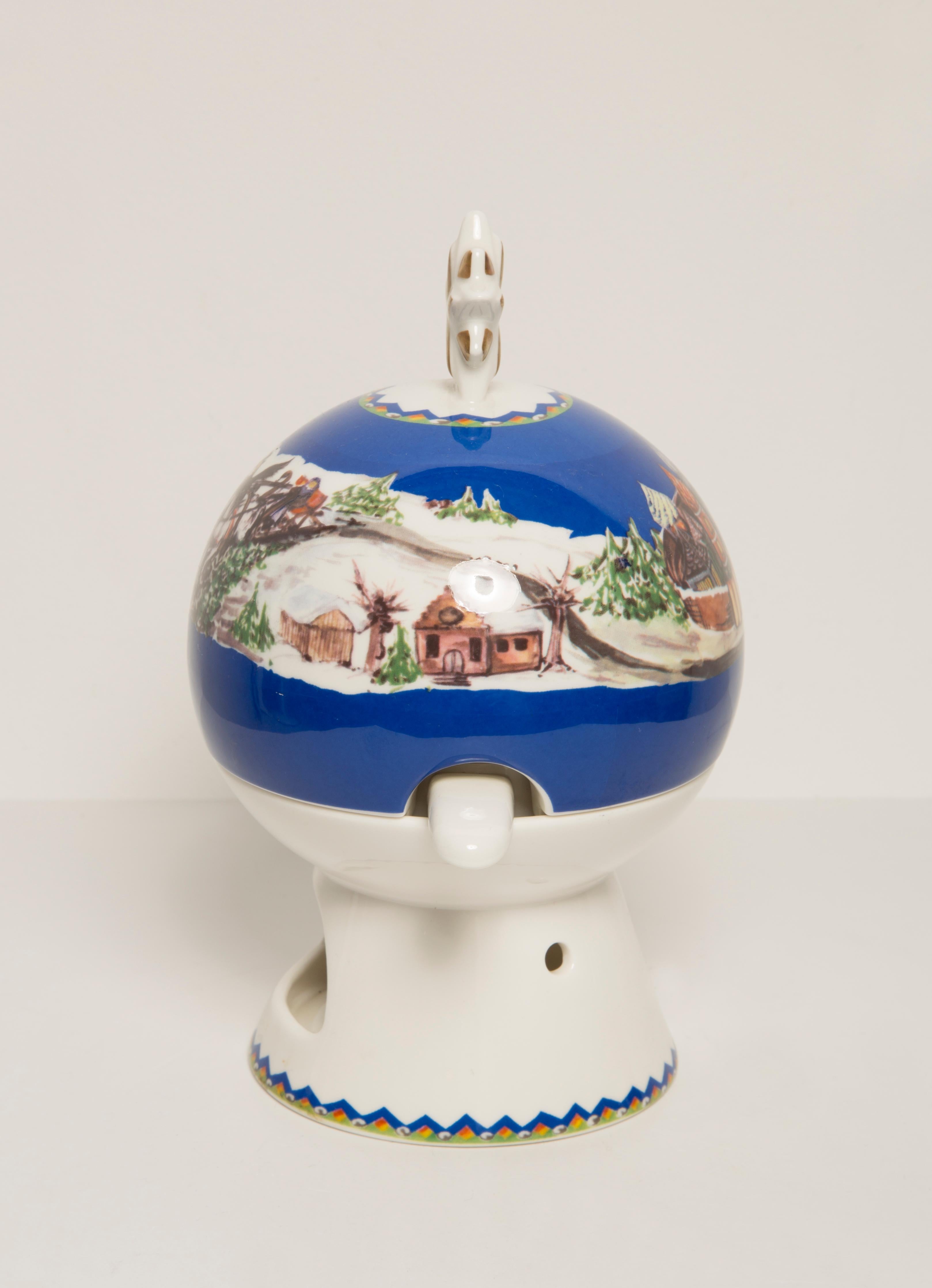 Tostapane per mele Villeroy & Boch Santa's Apple Baker in porcellana Winter Horses in vendita 1