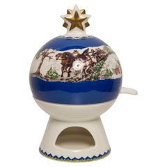 Villeroy & Boch Tostadora de manzanas de porcelana Caballos de invierno de Papá Noel