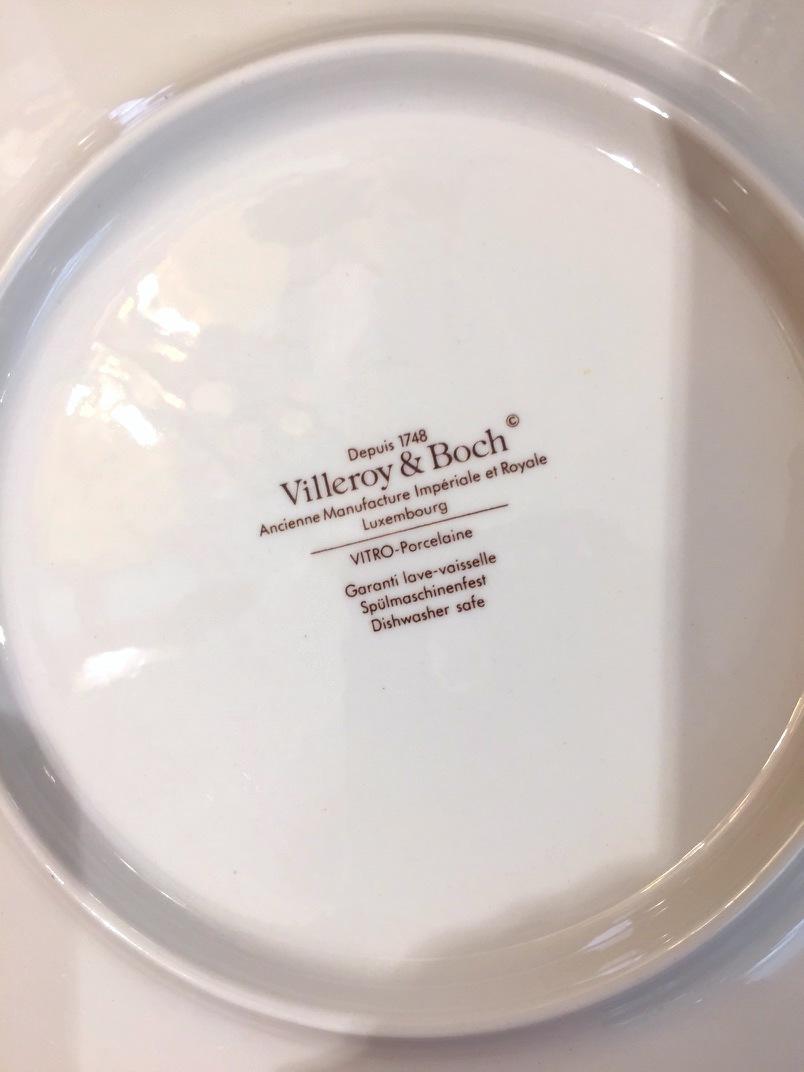 Hand-Crafted Villeroy & Boch Set for 12 Orange Pink Platters and Dessert Plates
