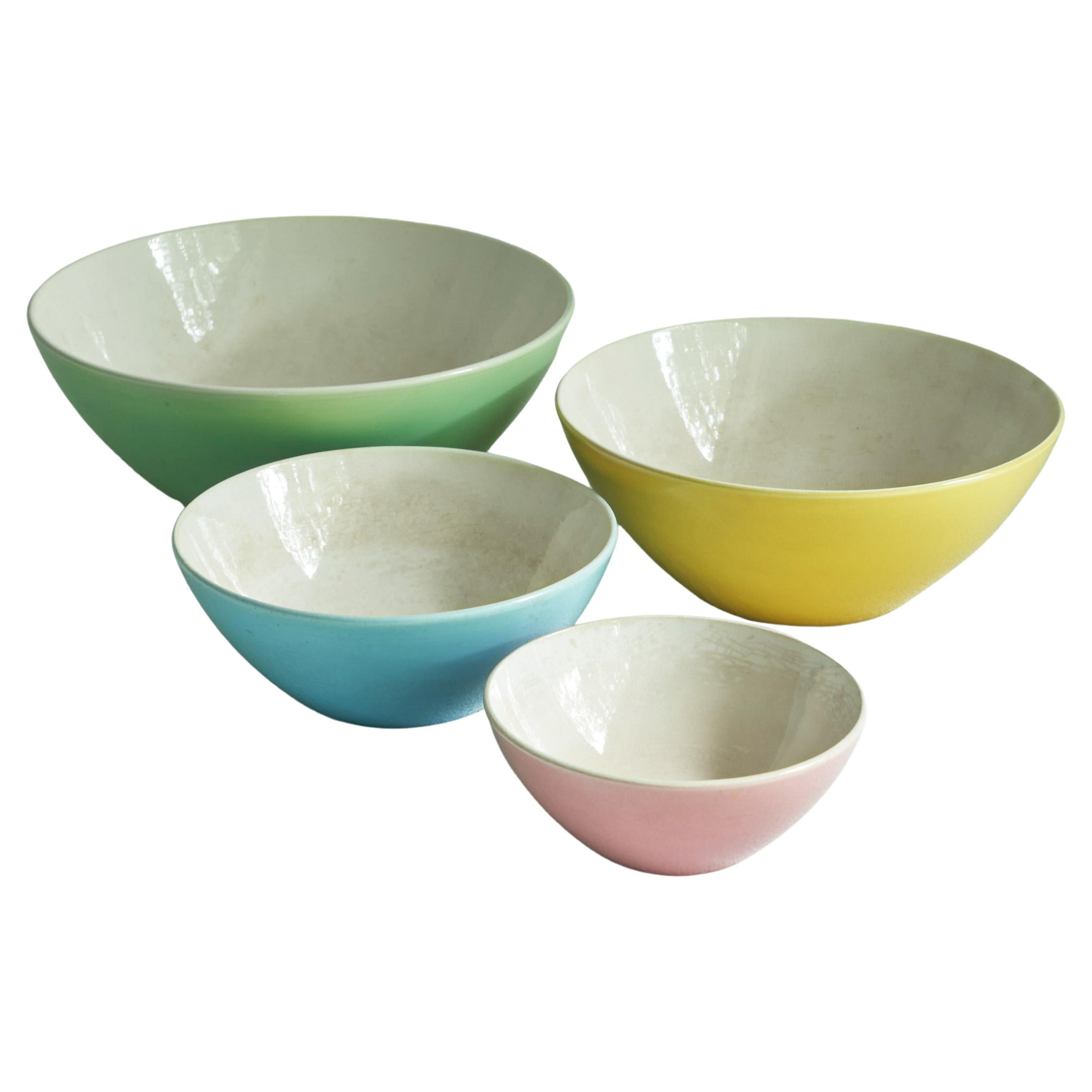Villeroy & Boch Set of Colorful Mid Century Ceramic Bowls