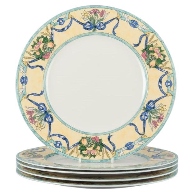 Villeroy & Boch, set of four large Castellina dinner plates/serving plates For Sale