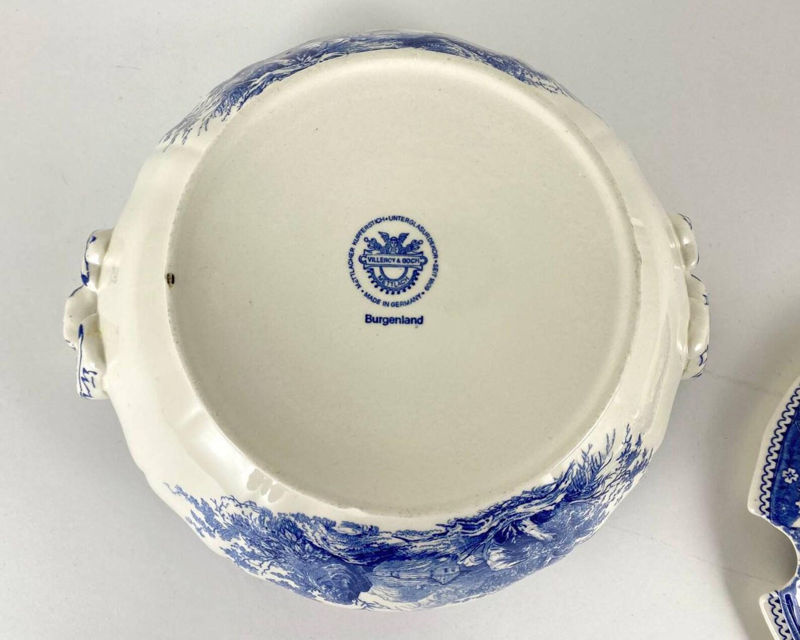 Villeroy & Boch Soup Terrine  Blue Burgenland Collection, Germany, 1960s In Good Condition In Bastogne, BE