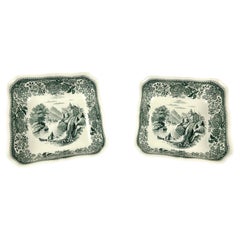 Villeroy & Boch Ensaladeras cuadradas Verde Burgenland, Set 2, Alemania