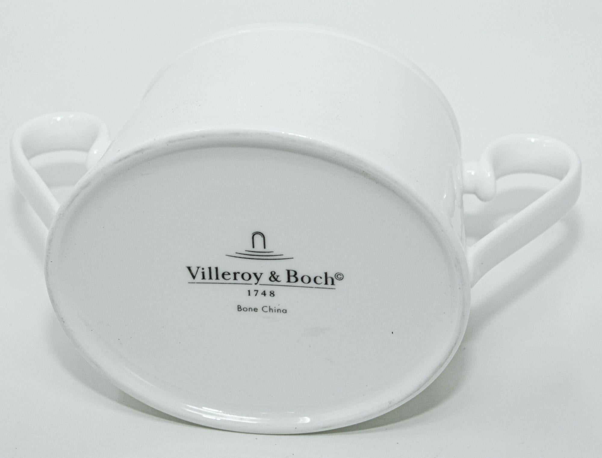 Sucrier en porcelaine blanche à la cendre d'os Villeroy & Boch Stella Hotel avec couvercle en vente 2
