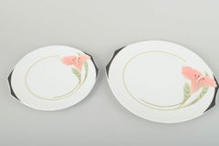 Villeroy & Boch. Two porcelain “Iris” plates with floral decoration. 1980s