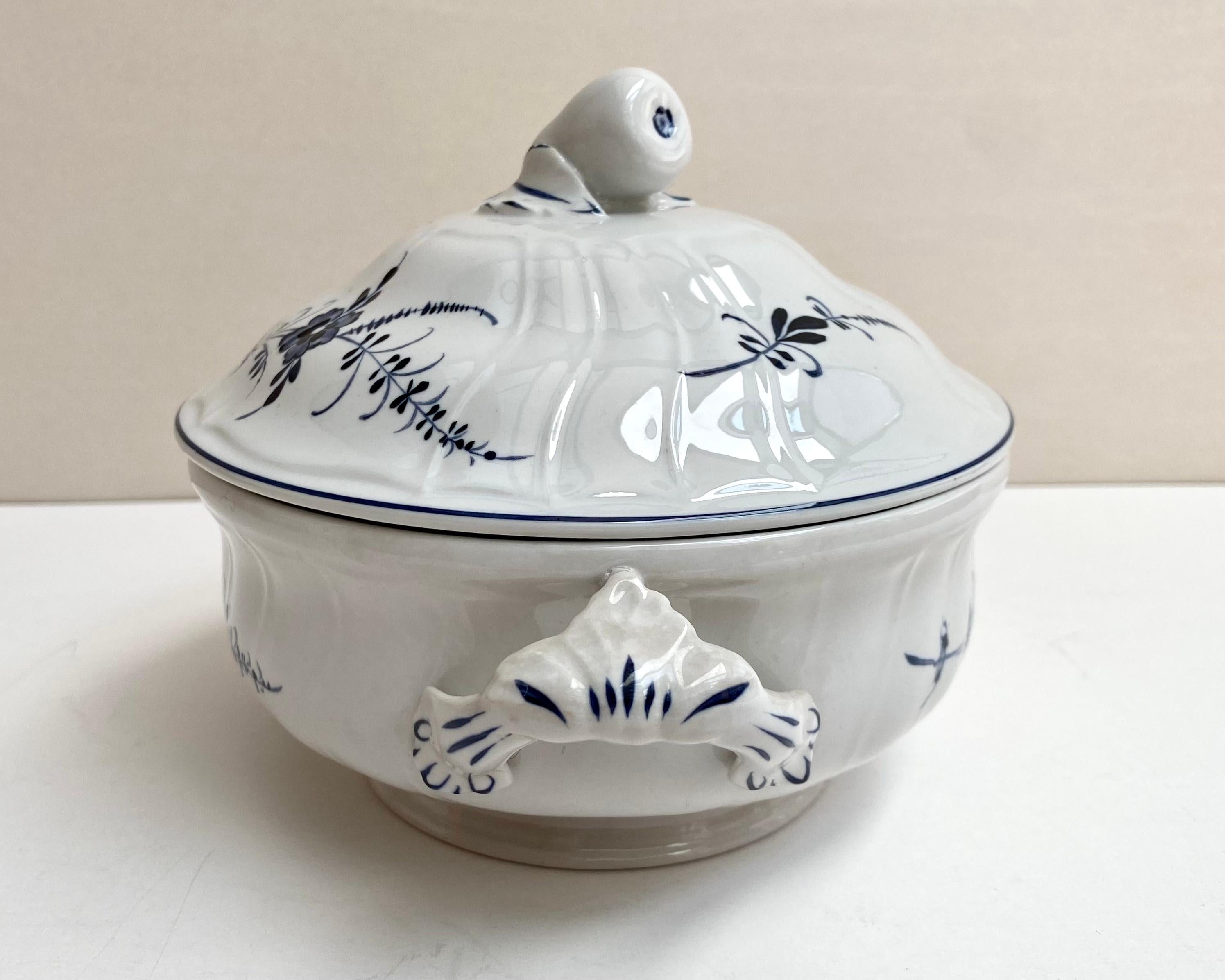 Luxembourgish Villeroy & Boch Vieux Luxembourg 'Old Luxembourg' Candy Tureen with Lid For Sale