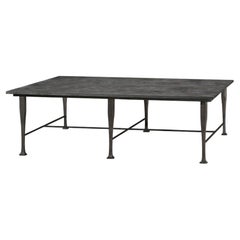 Villiers Cocktail table with metal tapered legs and slate top