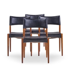 Villy Schou Andersen Mid Century Danish Teak Dining Chairs - Set of 4