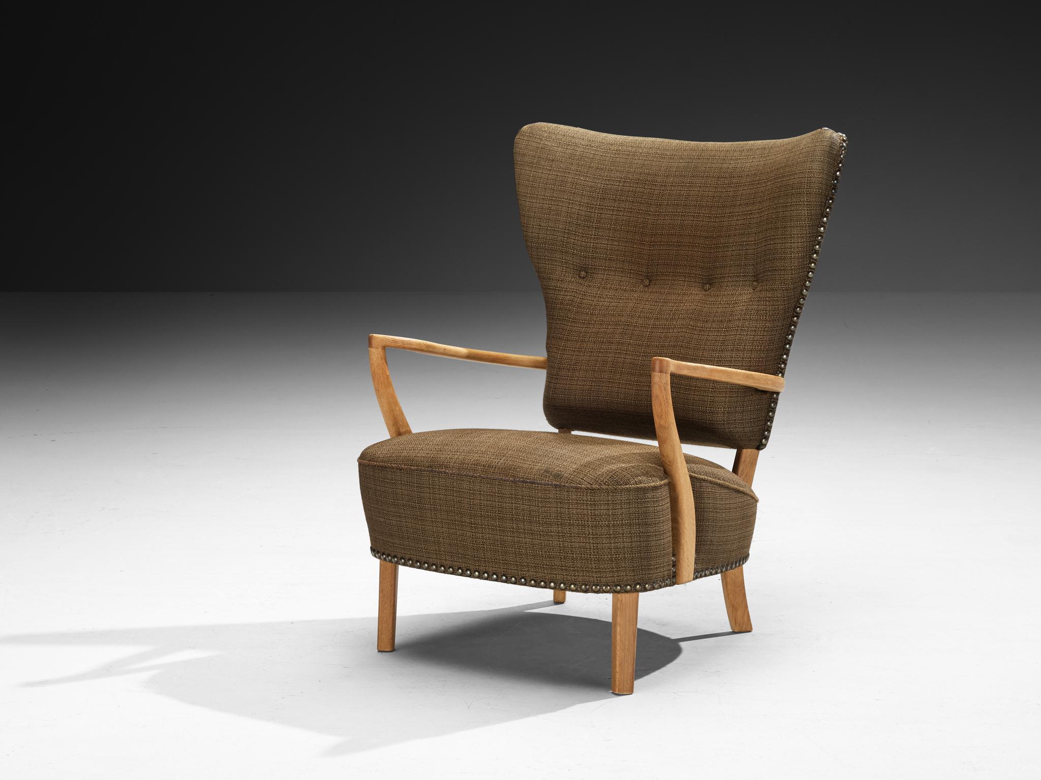 Villy Sørensen para Frederik Stærmose Silla de salón en roble mediados del siglo XX en venta