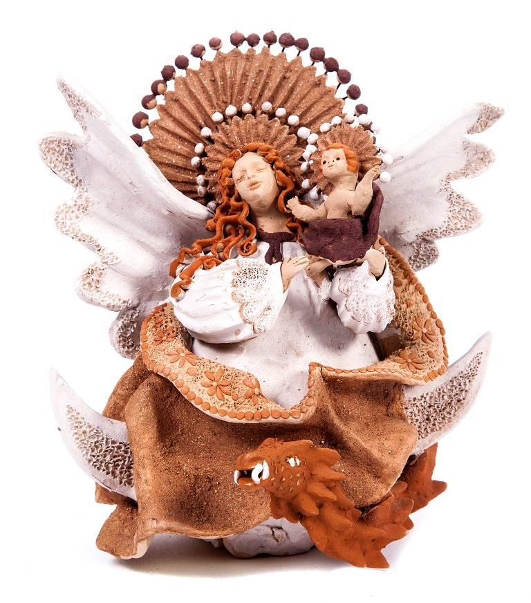 5 Virgenes / Ceramics Mexican Folk Art Clay 1