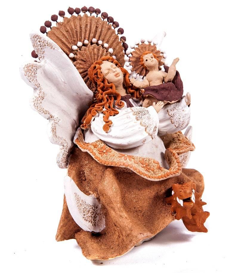 5 Virgenes / Ceramics Mexican Folk Art Clay 2