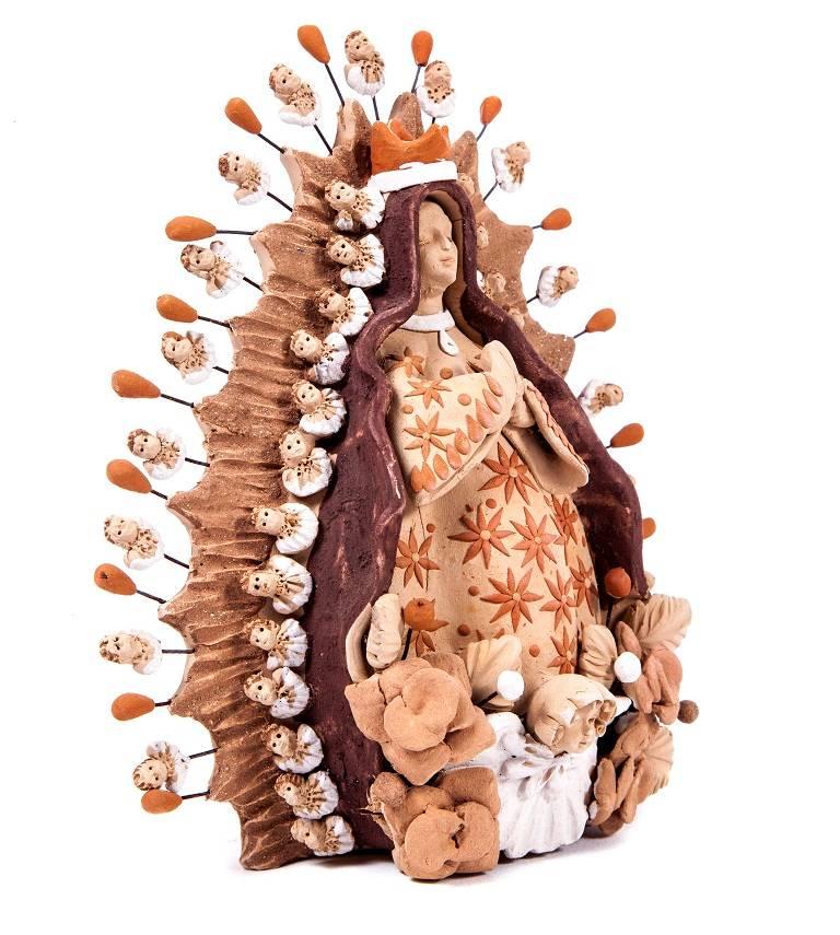 5 Virgenes / Ceramics Mexican Folk Art Clay 5