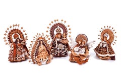 5 Virgenes / Ceramics Mexican Folk Art Clay