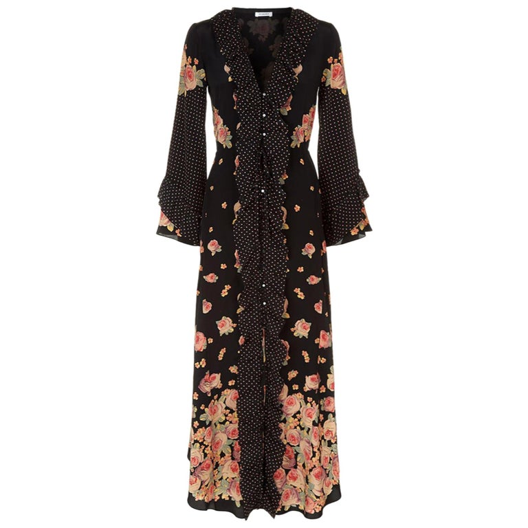 Vilshenko Floral Dress Black Midnight Flower Dress By Vilshenko Rent The  Runway